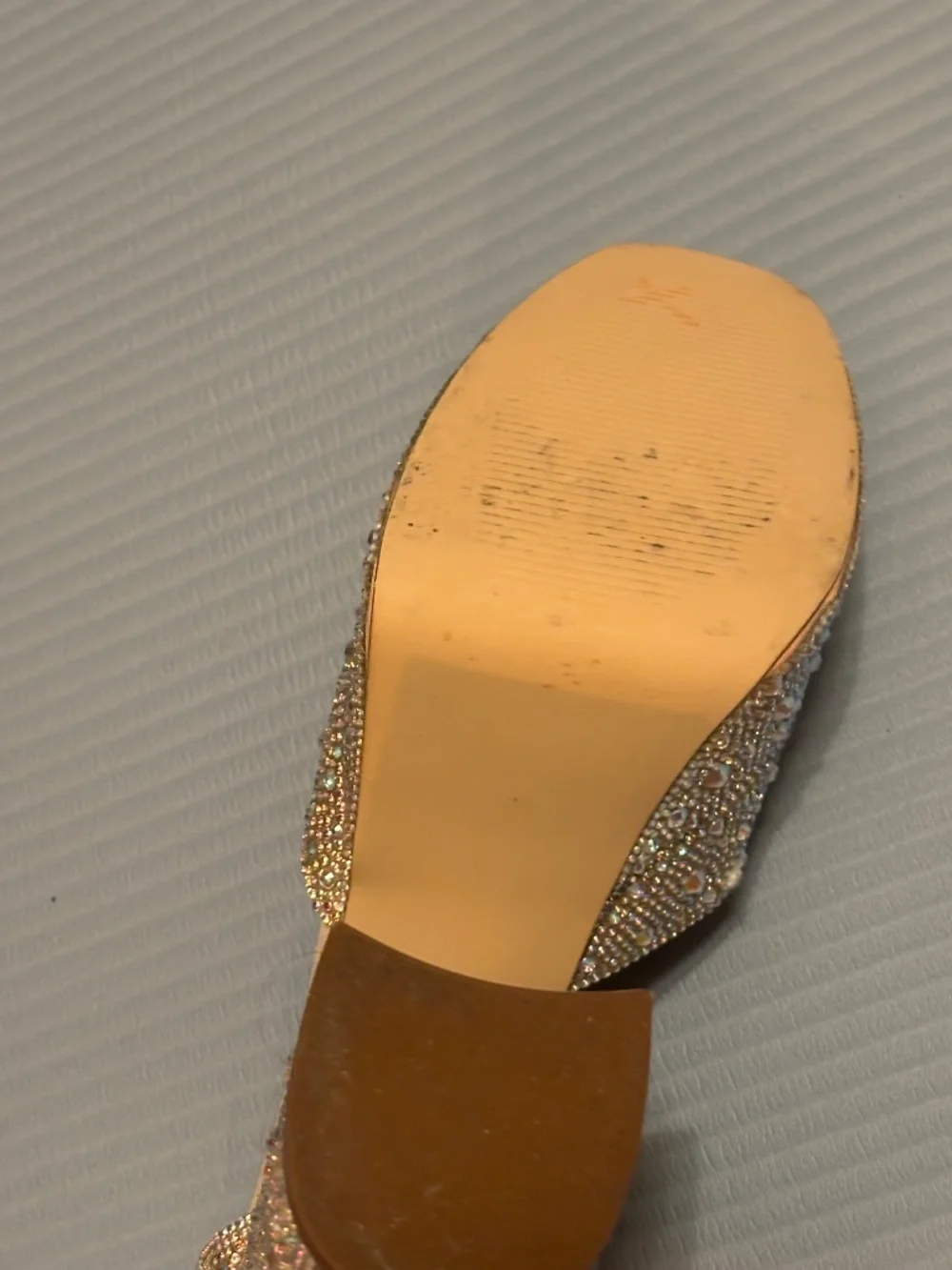 Madden Girl Platform Rhinestones Pump Nude Sz 7M